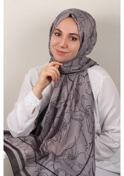 Soft Touch Şal 2777-2 Siyah-Füme