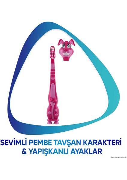 Promine 3-5 Yaş Çürüklere Karşı Koruyan Çocuk Diş Macunu 50 ml+TAVŞANLI Yumuşak Diş Fırçası