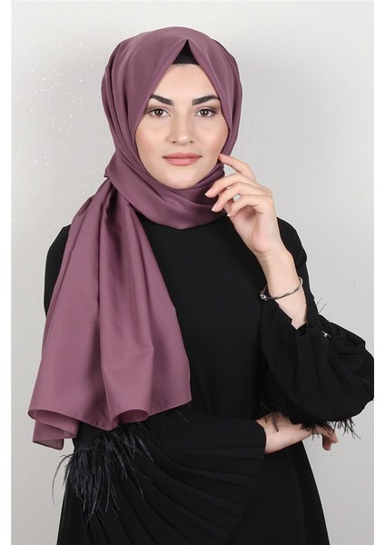 Şifon Şal Düz Renk 1293-77 Gül Kurusu