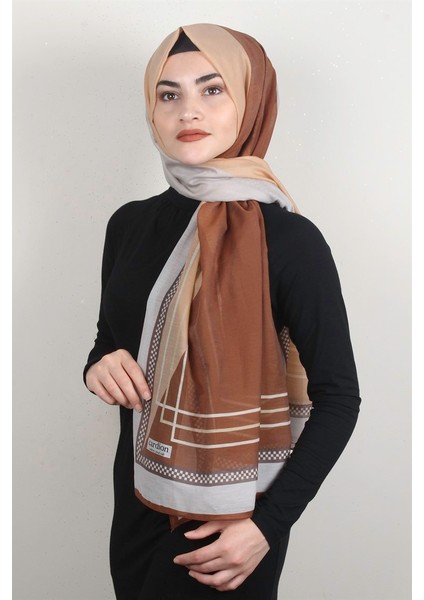 Cotton & Silk Şal 3631-1 Taba