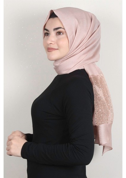 Taşlı Exclusive Şal 1606-25 Pudra