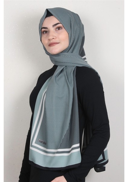 Medine Desenli Şal 1898-15 Küf Yeşili