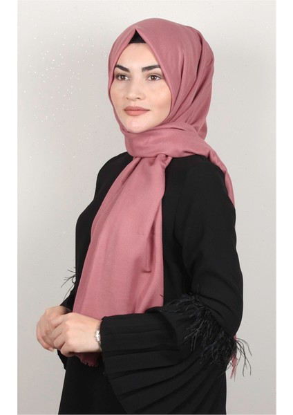 Pamuklu Düz Şal 2803-14 Şeftali