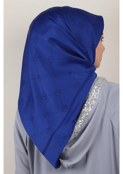 Modakaşmir Ipeksi Jakar Eşarp 5357-4 Saks Mavisi