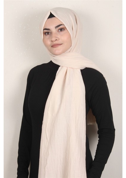 Bambu Kraşlı Şal 2724-10 Kemik