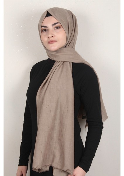 Bambu Kraşlı Şal 2724-18 Açık Kahve