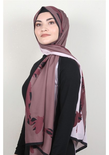 Medine Desenli Şal 2420-4 Gül Kurusu