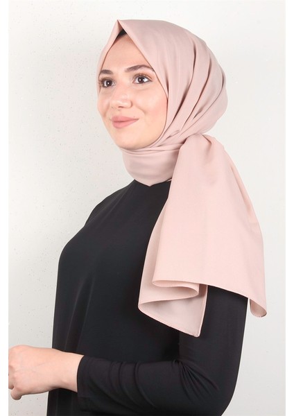Şifon Şal Düz Renk 1293-95 Pudra