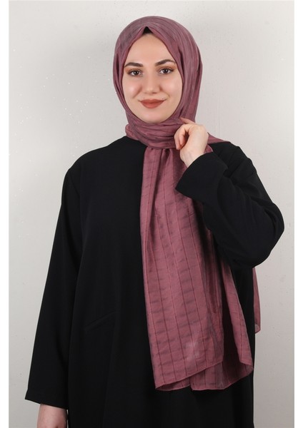 Ince Kareli Şal 2580-47 Gül Kurusu