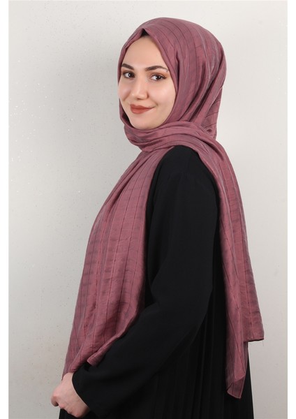 Ince Kareli Şal 2580-47 Gül Kurusu
