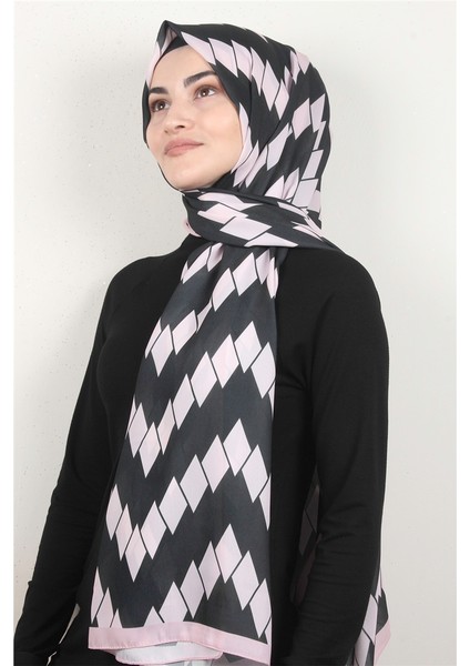 Violet Şal 2739-8 Siyah-Pembe