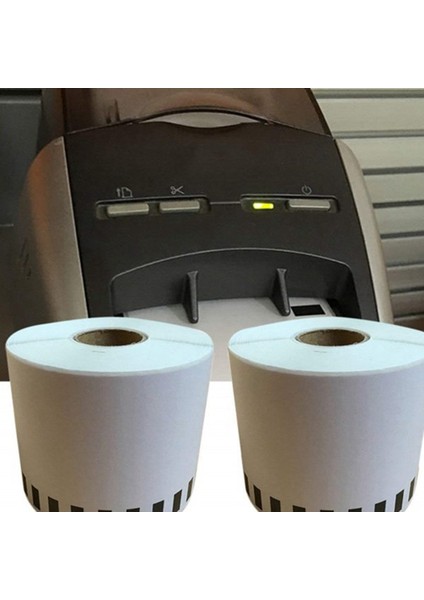 5 Dolum Rulosu Uyumlu -22205 Etiket 62MMX30.48M Sürekli Brother Etiket Yazıcısı Beyaz Kağıt Için Uyumlu DK22205 (Yurt Dışından) indirimleri