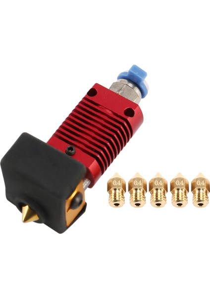 Mk8 Ekstruder Için Hotend Kiti, /-3s/ Pro Için Silikon Kapaklı ve 5 X0.4mm Nozullu Isıtma Bloğu (Yurt Dışından)