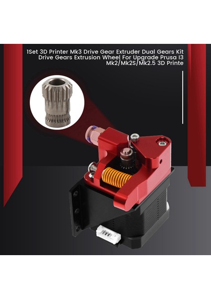 1 Takım 3D Yazıcı Mk3 Tahrik Dişli Ekstruder Çift Dişliler Kiti Tahrik Dişlileri Ekstrüzyon Tekerlek Yükseltme Prusa I3 MK2/MK2S/MK2.5 3D Yazıcı (Yurt Dışından)