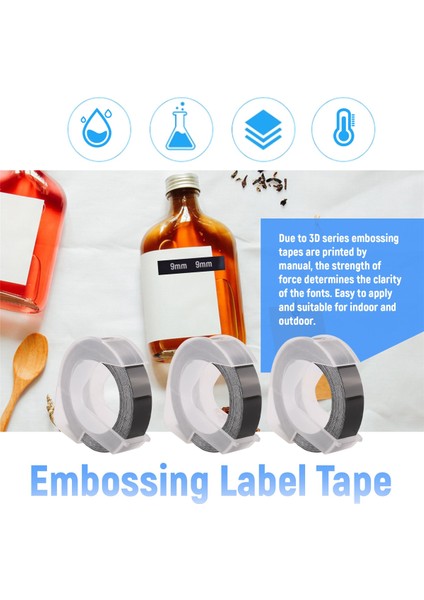 6 Rulo Kabartma Etiketleme Makinesi Bandı 3D Plastik 9mm x Kabartma Etiket Bandı Etiketleme Makinesi Için Siyah/mavi/kırmızı/yeşil Beyaz (Yurt Dışından) indirimleri