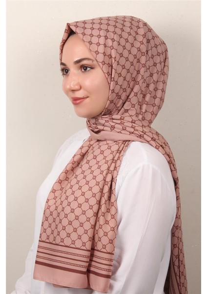 Medine Desenli Şal 2421-6 Pudra
