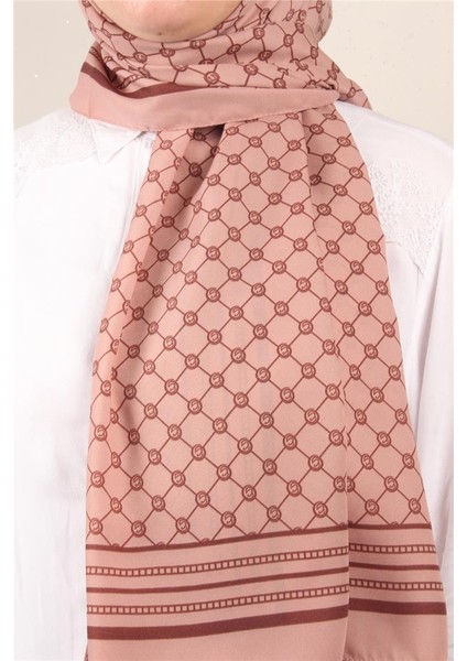 Medine Desenli Şal 2421-6 Pudra modelleri