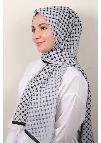 Medine Desenli Şal 2422-11 Gümüş fiyatları