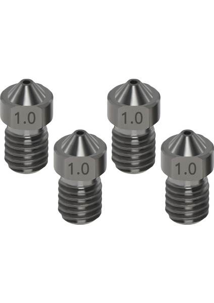 3D Yazıcı Aksesuarları V6 Aşındırıcı Çelik Nozul 1.75/1.0mm 4 Paket (Yurt Dışından)
