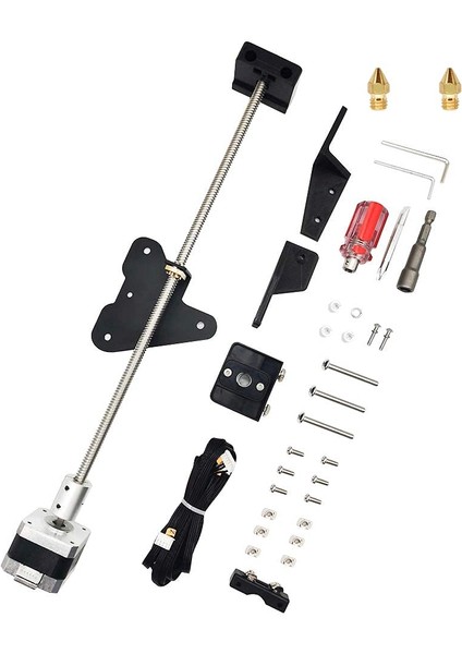 3, 3 Pro, 3 V2, 3D Yazıcı Için Kurşun Vidalı Çift Z Step Motor Yükseltme Kiti (Yurt Dışından)