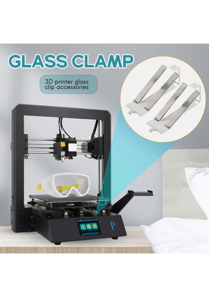 3 Pro, 3s, 5 Pro,-20 PRO,-10S Pro 3D Yazıcı Için 3 Cam Yatak Yaylı Dönüş Klipsi (Yurt Dışından)