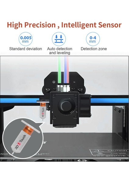 3D Yazıcı Için Yükseltilmiş Sürüm 3d-Touch V3.2 Baskı Doğruluğunu Artırabilen Sıcak Yatak Otomatik Tesviye Sensörü (Yurt Dışından)