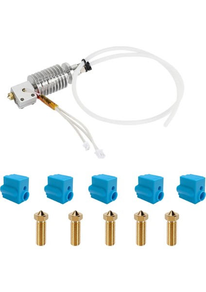 Vyper Için Hotend Kiti, Vyper 3D Yazıcılar Için 5pcs Silikon Çorap ve Nozullarla 3D Yazıcı Montajlı Hotend Kiti (Yurt Dışından)