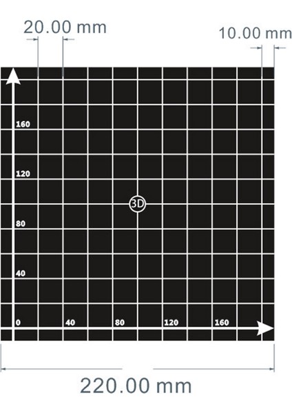 3D Yazıcı Aksesuarları 220X220MM Sıcak Yatak Sıcak Yatak Platformu Etiket Sıcak Yatak Yüzey Dokusu Tutkal 1:1 Koordinatlar (Yurt Dışından)