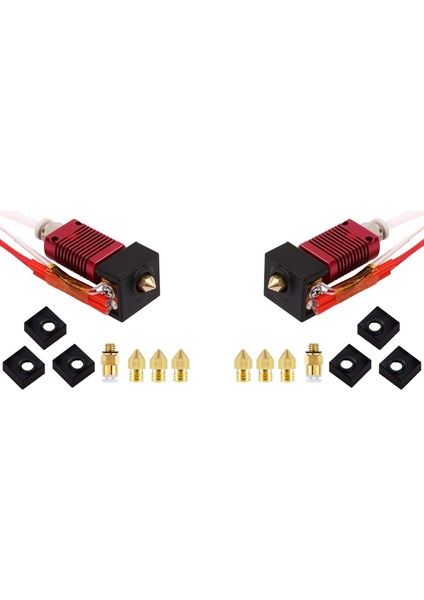 2x 3D Yazıcı Mk8 Hotend Kiti, Ekstruder Baskı Kafası ile Montajlı Ekstruder Sıcak Uç Kiti Için 3 3 Pro (Yurt Dışından)