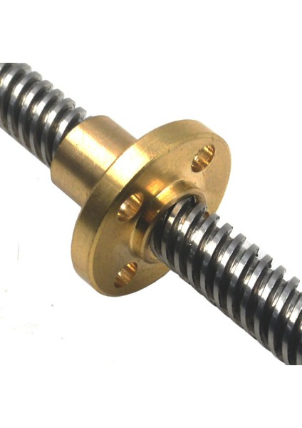 Takım 200MM Uzunluk 8mm Dia Gümüş Dikey 2mm Kurşun Vida Çubuk ve Yastık Blok Monteli Rulman T8 Kurşun Vida Kiti 3D Yazıcı Için (Yurt Dışından)
