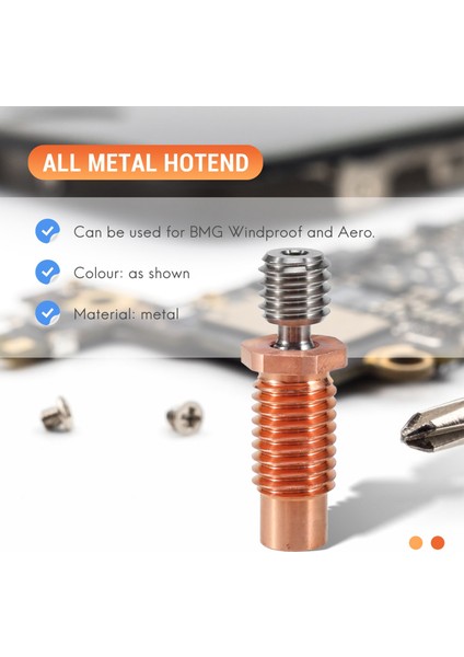 All-Metal Bi-Metal V6-Tcrazy Heatbreak Titanyum ve Bakır 3D Yazıcı Memesi Bimetal Boğaz 1.75MM V6 Hotend Isıtıcı Için (Yurt Dışından)