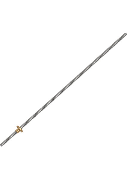 3D Yazıcı Z Ekseni Için 2x 500MM T8 Kurşun Vida ve Pirinç Somun (Dişli, 2mm Pitch, 4 Başlangıç, 8mm Uç) (Yurt Dışından)
