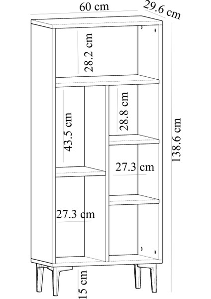 Zerka Concept Amat Kitaplık Royalmermer