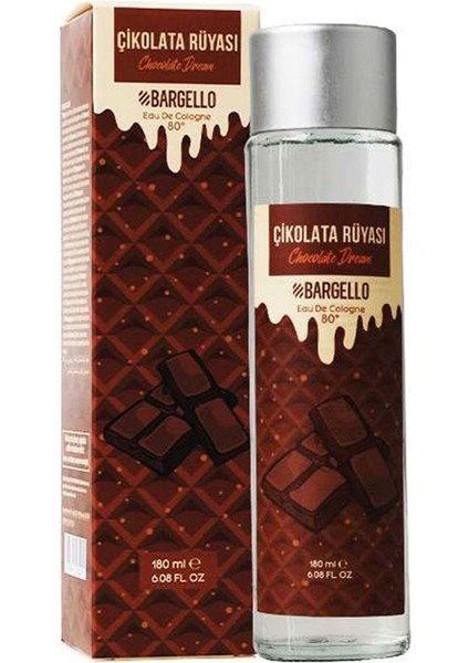 Çikolata Rüyası 180 Ml Cam Dökme Kapak Kolonya Edc