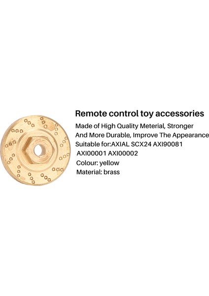 Eksenel SCX24 90081 1/24 Rc Parçaları Için 4 Adet Br Tekerlek Hex Adaptörü (Yurt Dışından) modelleri