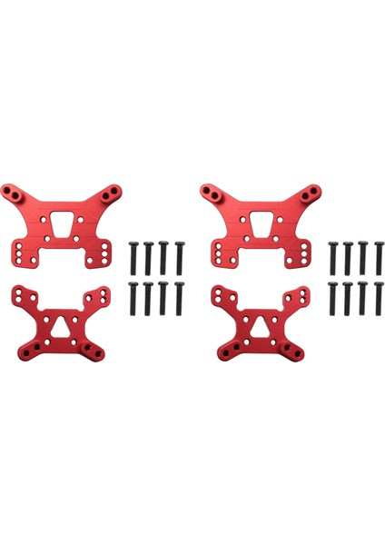 2x 144001 Parça Ön ve Arka Şok Kulesi Kurulu Seti Yedek Aksesuar Parçaları 144001 1/14 4WD Rc Araba, Kırmızı (Yurt Dışından)