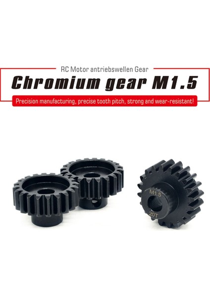 3 Parça 8mm M1.5 Krom Çelik Dişli 20 T Dişli Motor Mili 8mm 1/5th Rc Araba Rc Araç Kiti (Yurt Dışından)