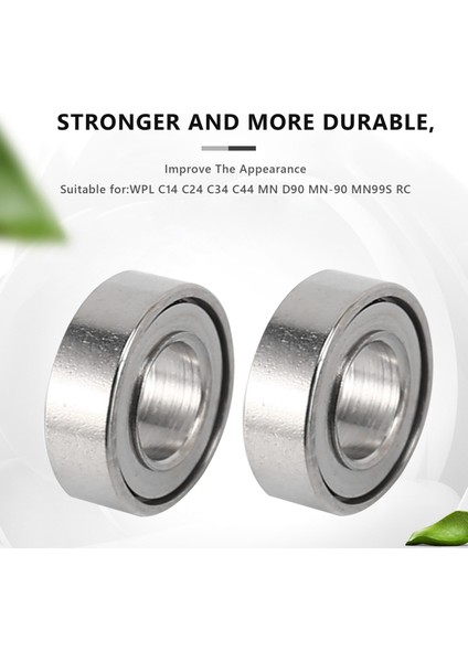 12 Adet Çelik Rulman 3X6X2MM C14 C24 C34 C44 Mn D90 Mn-90 MN99S Rc Araba Yedek Parçaları Yükseltme Aksesuarları (Yurt Dışından)