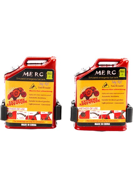 2 Adet 1/10 Ölçekli Rc Paletli Aksesuar Mini Yakıt Tankı D90 Eksenel Wraith SCX10 (Kırmızı) (Yurt Dışından)