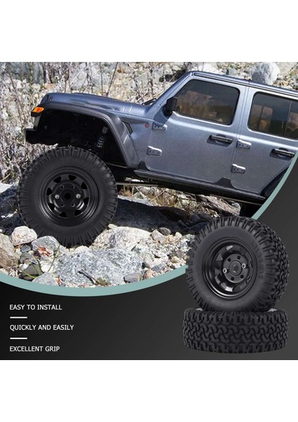 4 Adet 1.55 Metal Beadlock Jant Lastik Seti 1/10 Rc Paletli Araba Eksenel Jr 90069 D90 CC01 LC70,2 (Yurt Dışından) fiyatları