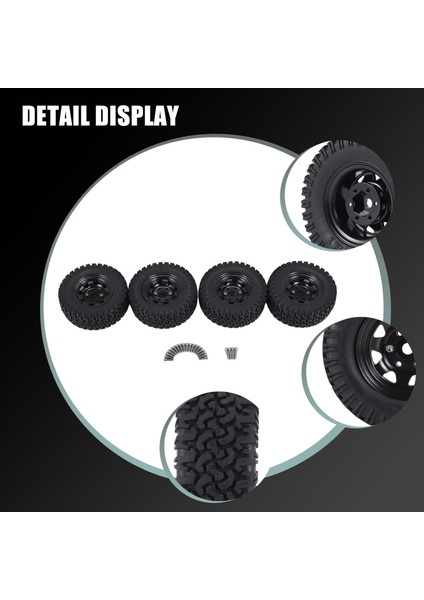 4 Adet 1.55 Metal Beadlock Jant Lastik Seti 1/10 Rc Paletli Araba Eksenel Jr 90069 D90 CC01 LC70,2 (Yurt Dışından) indirimleri