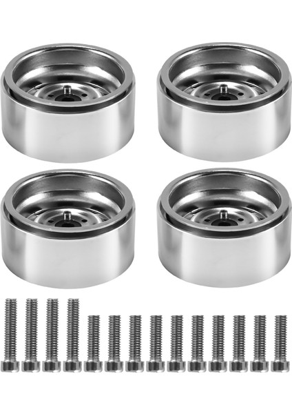 4 Adet 1.9 Metal Beadlock Tekerlek Göbeği Jant 1/10 Rc Paletli Eksenel SCX10 90046 AXI03007 Trx4 D90,1 (Yurt Dışından)