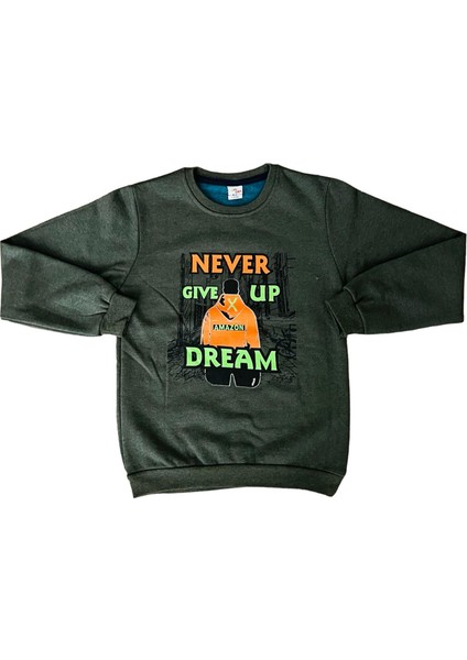 Never Baskılı Erkek Çocuk Sweatshirt