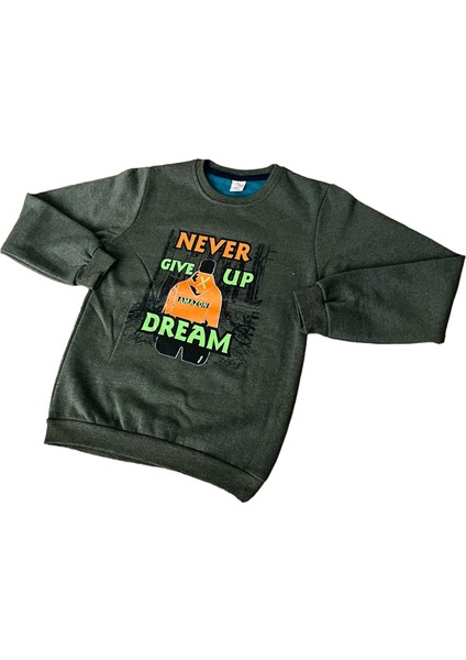 Never Baskılı Erkek Çocuk Sweatshirt