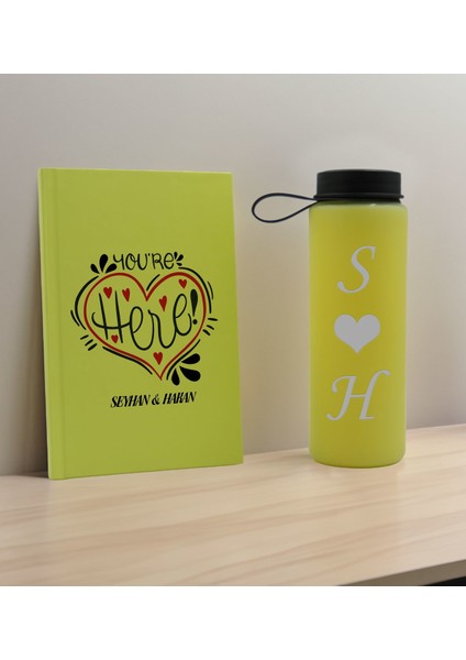 Sevgiliye Özel Isi ml i Sarı Defter ve Cam Matara Hediye Seti 12 Sevgiliye Hediye Sevgililer Günü Yeni Iş Hediyesi modelleri