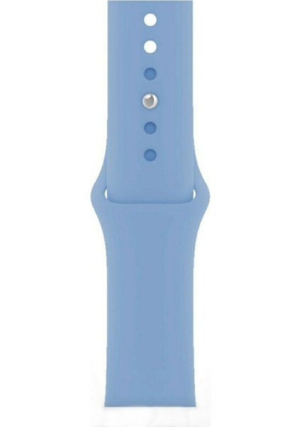 Apple Watch 42 mm / 44MM / 45MM / 49 mm (Seriler /se/ultra ile Uyumlu) M/l Beden Jel Silikon Kordon Mavi fiyatları
