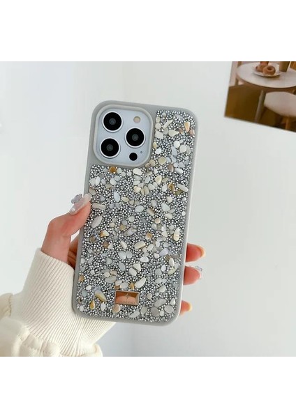 Apple iPhone 11 Sw Taşlı Premium Lüx Silikon Cep Telefonu Kılıfı