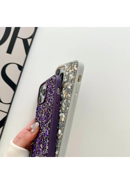 Apple iPhone 14 Sw Taşlı Premium Lüx Silikon Cep Telefonu Kılıfı modelleri
