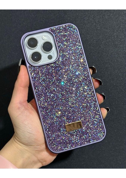 Apple iPhone 14 Uyumlu Sw Ince Taşlı Elmas Işıltılı Telefon Kılıfı