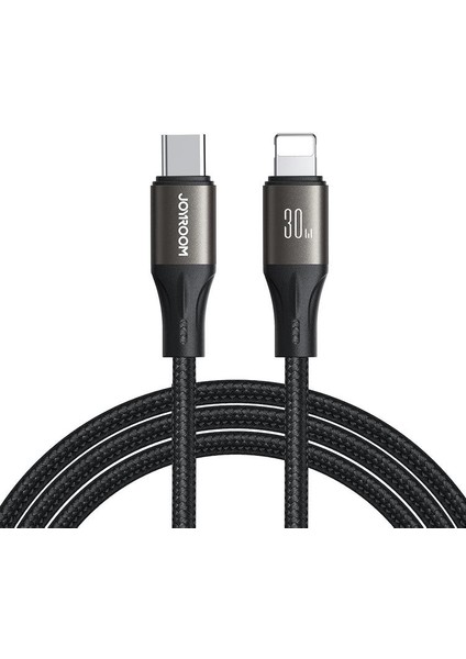 30W Type-C - Lighting Metal Data ve Şarj Kablosu 1.2 Metre